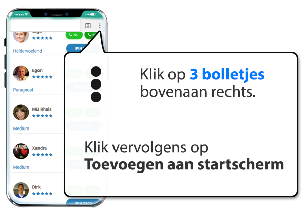 android: Tarotisten.nl instellen als app op Mobiel